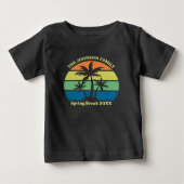T-shirt Pour Bébé Cool Custom Tropical Beach Trip Palm Trees (Devant)