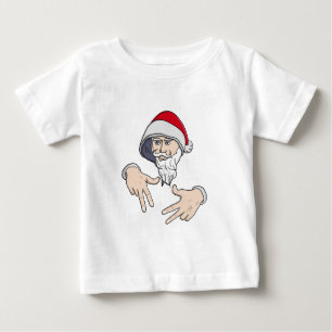 T-shirt Pour Bébé Cool Gangsta Hip hop Rap de la main Père Noël