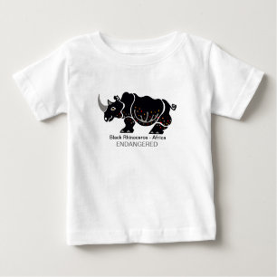 T-shirt Pour Bébé Cool RHINOCEROS - Graphique animal en danger -