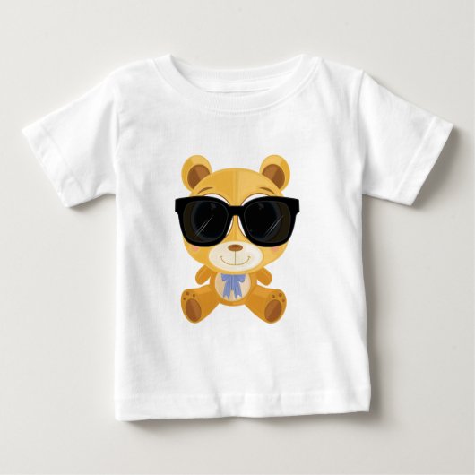 T-shirt Pour Bébé Cool Teddy Bear (Devant)