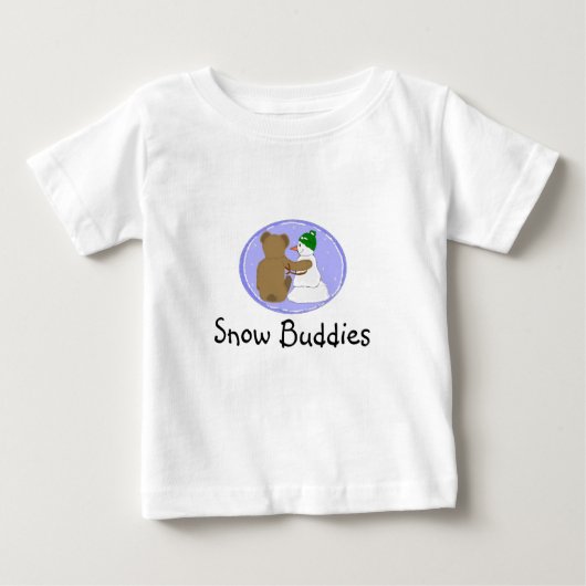 T-shirt Pour Bébé Copains de neige (Devant)