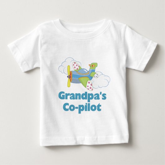 T-shirt Pour Bébé Copilot Boy de grand-père (Devant)