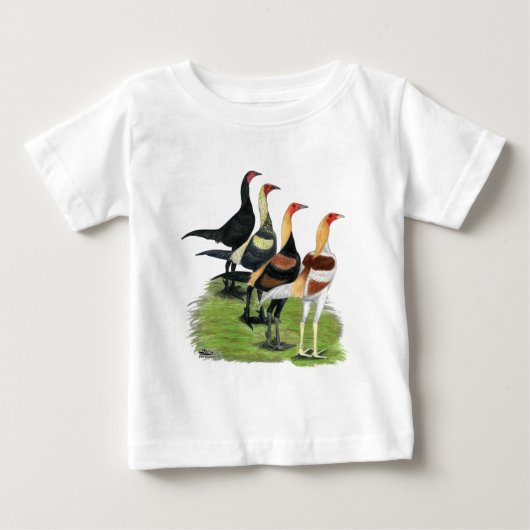 T-shirt Pour Bébé Coq de jeu moderne (Devant)