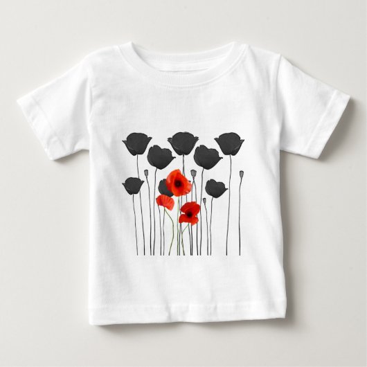 T-shirt Pour Bébé coquelicot (Devant)
