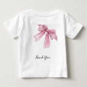 T-shirt Pour Bébé Coquette rose étincelle 1ère (Dos)