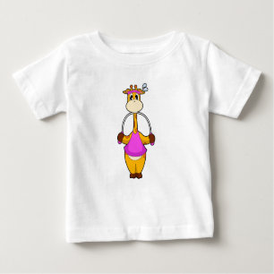 T-shirt Pour Bébé Corde Fitness Giraffe