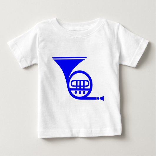 T-shirt Pour Bébé Corne française - Bleu (Devant)