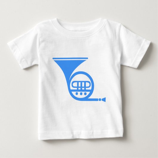 T-shirt Pour Bébé Corne française - Bleu bébé (Devant)