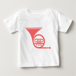 T-shirt Pour Bébé Corne française - rose tropicale