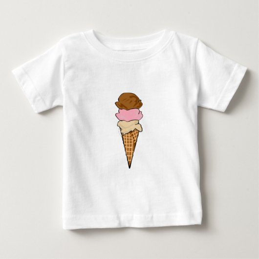 T-shirt Pour Bébé Cornet de crème glacée (Devant)