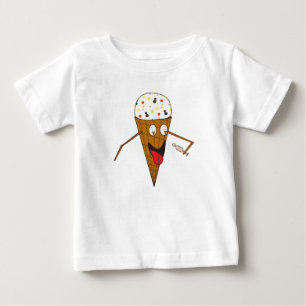 T-shirt Pour Bébé Cornet de crème glacée léchant un bébé T de