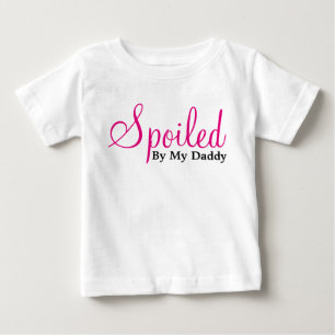 T-shirt Pour Bébé Corrompu par mon papa - blanc