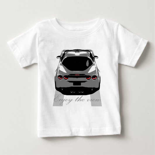 T-shirt Pour Bébé Corvette "apprécient la vue. " (Devant)
