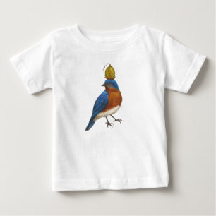 T-shirt Pour Bébé costume corporel pour oiseaux bleus et pods