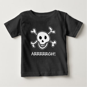 T-shirt Pour Bébé Costume de crâne de pirate de fête d'Halloween pou
