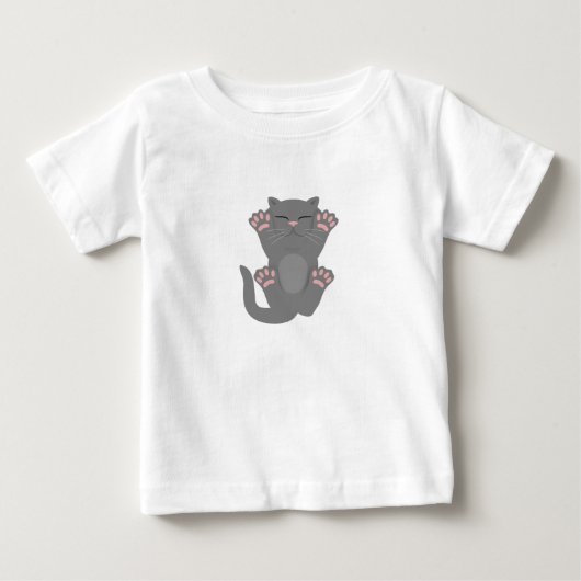 T-shirt Pour Bébé Couchage de chat (Devant)