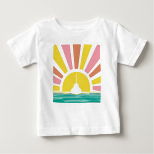 T-shirt Pour Bébé Coucher de soleil Pastel T-38