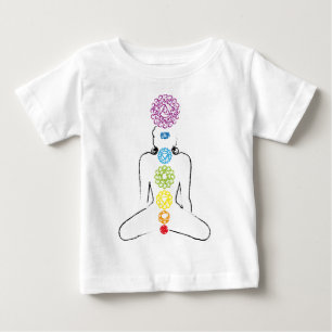 T-shirt Pour Bébé Couleur 01 de yoga de Chakras