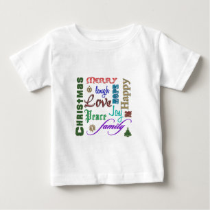 T-shirt Pour Bébé Couleur de l'image de Noël