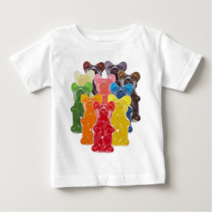 T-shirt Pour Bébé couleurs arc-en-ciel bonbon amant guman ours