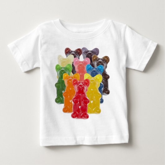 T-shirt Pour Bébé couleurs arc-en-ciel bonbon amant guman ours (Devant)