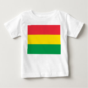 T-shirt Pour Bébé Couleurs de Rasta Drapeau vert Jaune rouge Motif