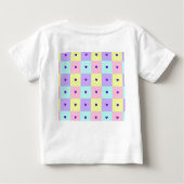 T-shirt Pour Bébé Couleurs pastel & cœurs violets qui battent (Dos)