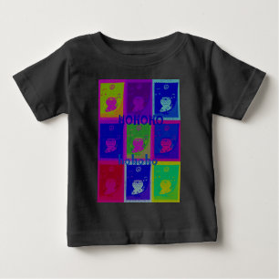 T-shirt Pour Bébé Couleurs spéciales Père Noël HoHoho Pop Art