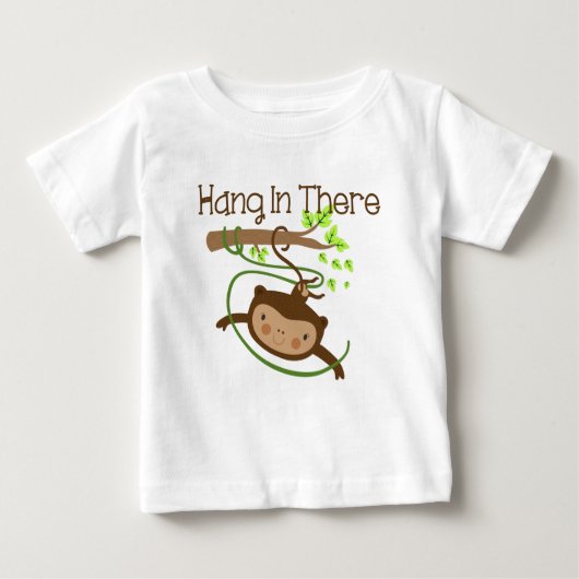 T-shirt Pour Bébé Coup de singe dedans là (Devant)