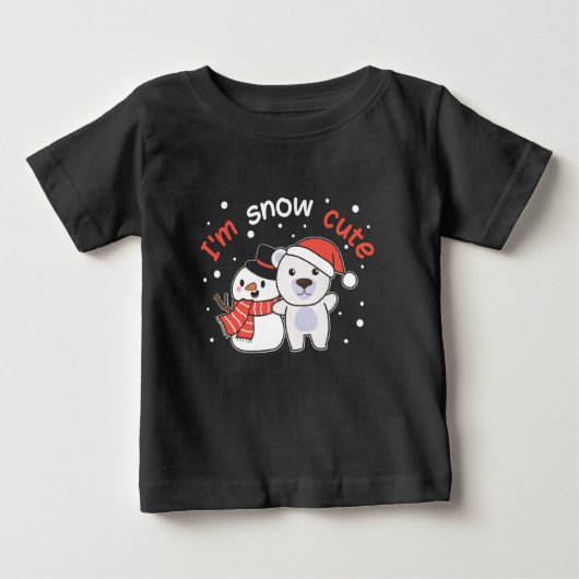 T-shirt Pour Bébé Coupe de neige (Devant)