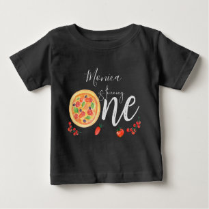 T-shirt Pour Bébé Coupe de plaisir, premier anniversaire de pizza