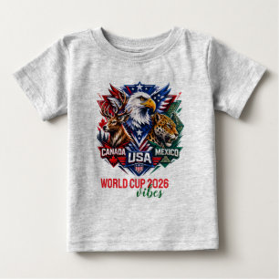 T-shirt Pour Bébé Coupe du monde d'harmonie faunique tribale 2026