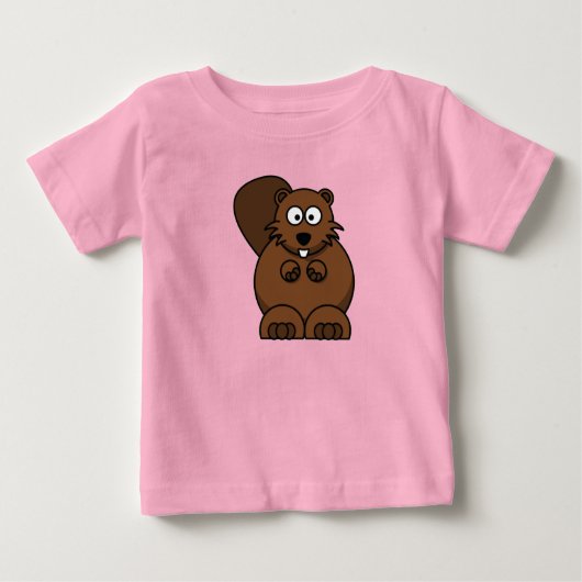 T-shirt Pour Bébé Couper Petit Beaver Baby Tee (Devant)
