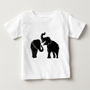T-shirt Pour Bébé Couple éléphant Couple Couleurs personnalisées T-s