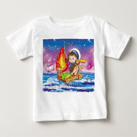 T-shirt Pour Bébé Courageux marin (Devant)