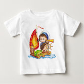 T-shirt Pour Bébé Courageux marin (Devant)