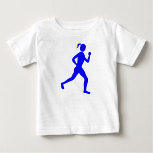 T-shirt Pour Bébé Coureur (Femme) - Bleu