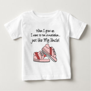 T-shirt Pour Bébé Courez Marathon Comme Mon Oncle