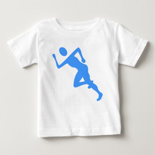 T-shirt Pour Bébé Courir - Bleu bébé (Devant)