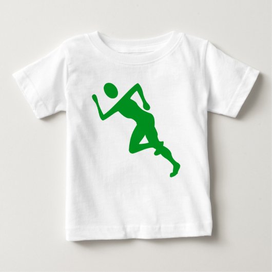 T-shirt Pour Bébé Courir - Vert herbe (Devant)