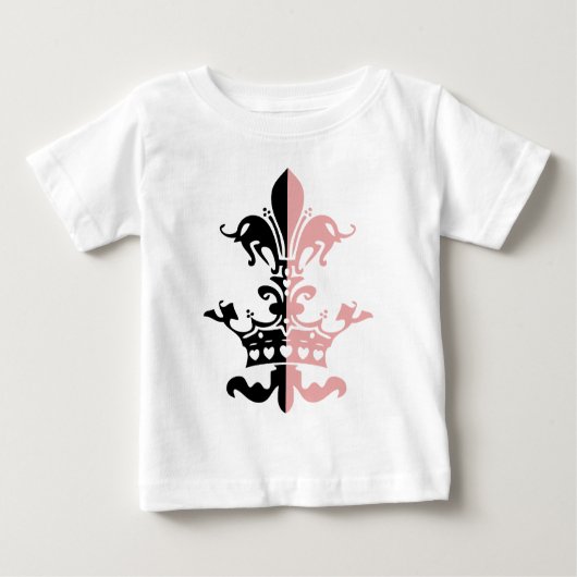 T-shirt Pour Bébé Couronne de coeur de Fleur - rose (Devant)