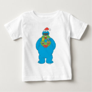 T-shirt Pour Bébé Couronne de Noël vintage de Cookie Monster