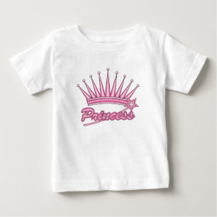 T-shirt Pour Bébé Couronne de princesse rose