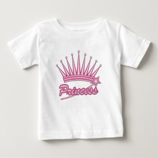 T-shirt Pour Bébé Couronne de princesse rose (Devant)