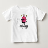 T-shirt Pour Bébé Couronne rose avec numéro deux (Devant)