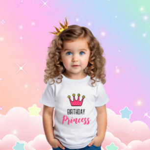 T-shirt Pour Bébé Couronne rose pour anniversaire