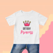 T-shirt Pour Bébé Couronne rose pour anniversaire