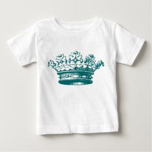 T-shirt Pour Bébé Couronne vintage - Moss Green