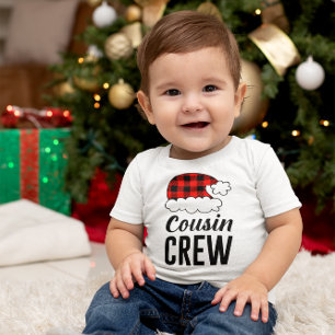 T-shirt Pour Bébé Cousin Crew Christmas Holiday Buffalo Plaid