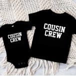 T-shirt Pour Bébé Cousin Crew Kids<br><div class="desc">Vêtements imprimés personnalisés avec le graphique "Cousin Crew" ou tout autre texte personnalisé. Utilisez les outils de conception pour modifier les polices de texte et les couleurs ou ajouter vos propres photos pour créer un modèle de t-shirt personnalisé. Faites votre choix parmi une grande variété de t-shirts, de débardeurs et...</div>